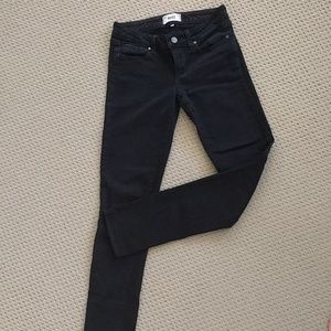 Paige black skinny jeans 25